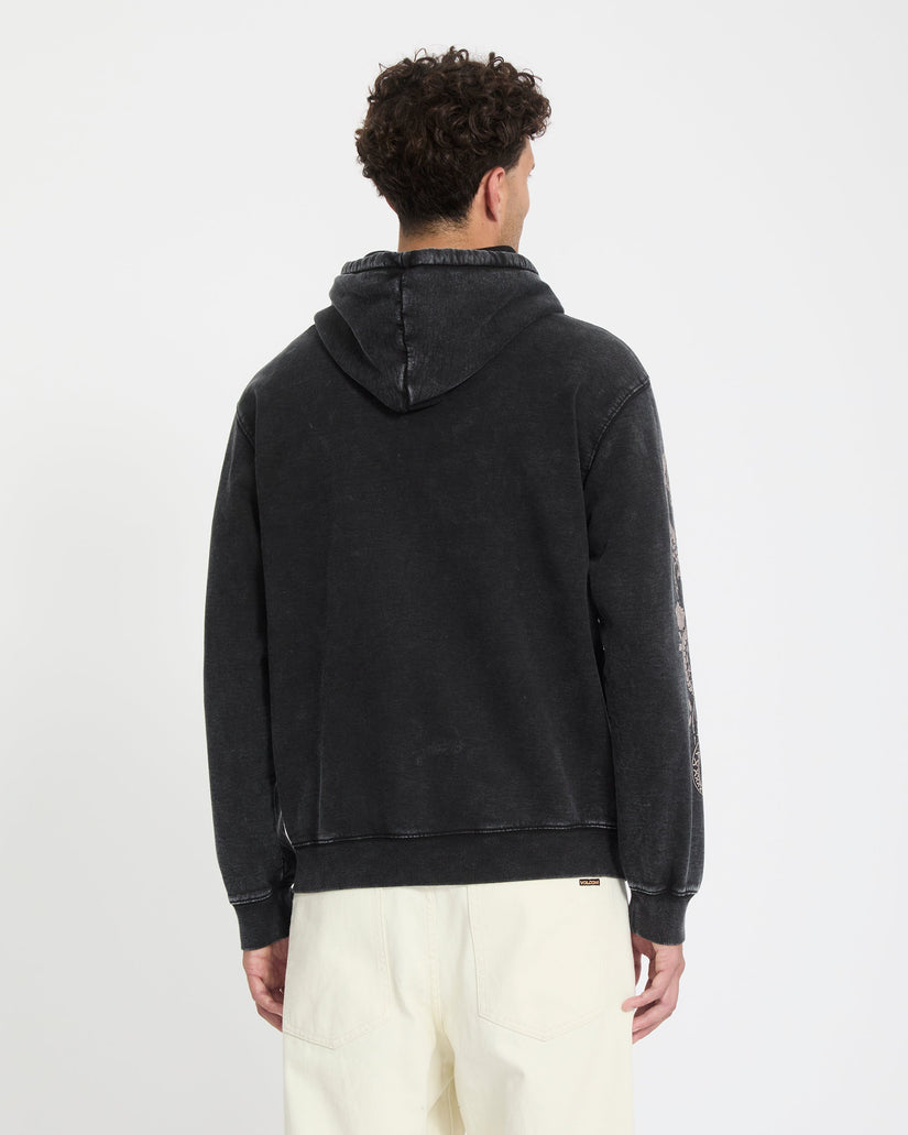 Die By The Stone Zip Hoodie - Light Acid Black