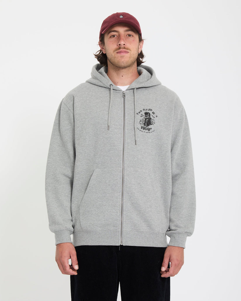 Catastrophy Zip Hoodie - Heather Grey