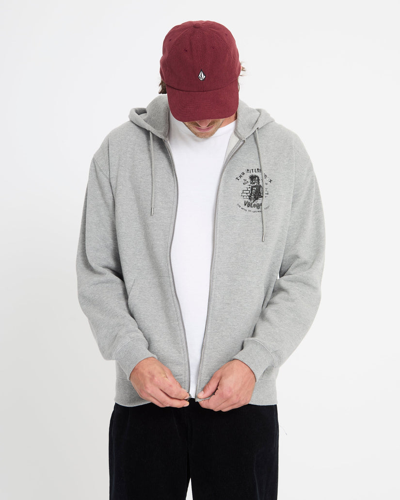 Catastrophy Zip Hoodie - Heather Grey