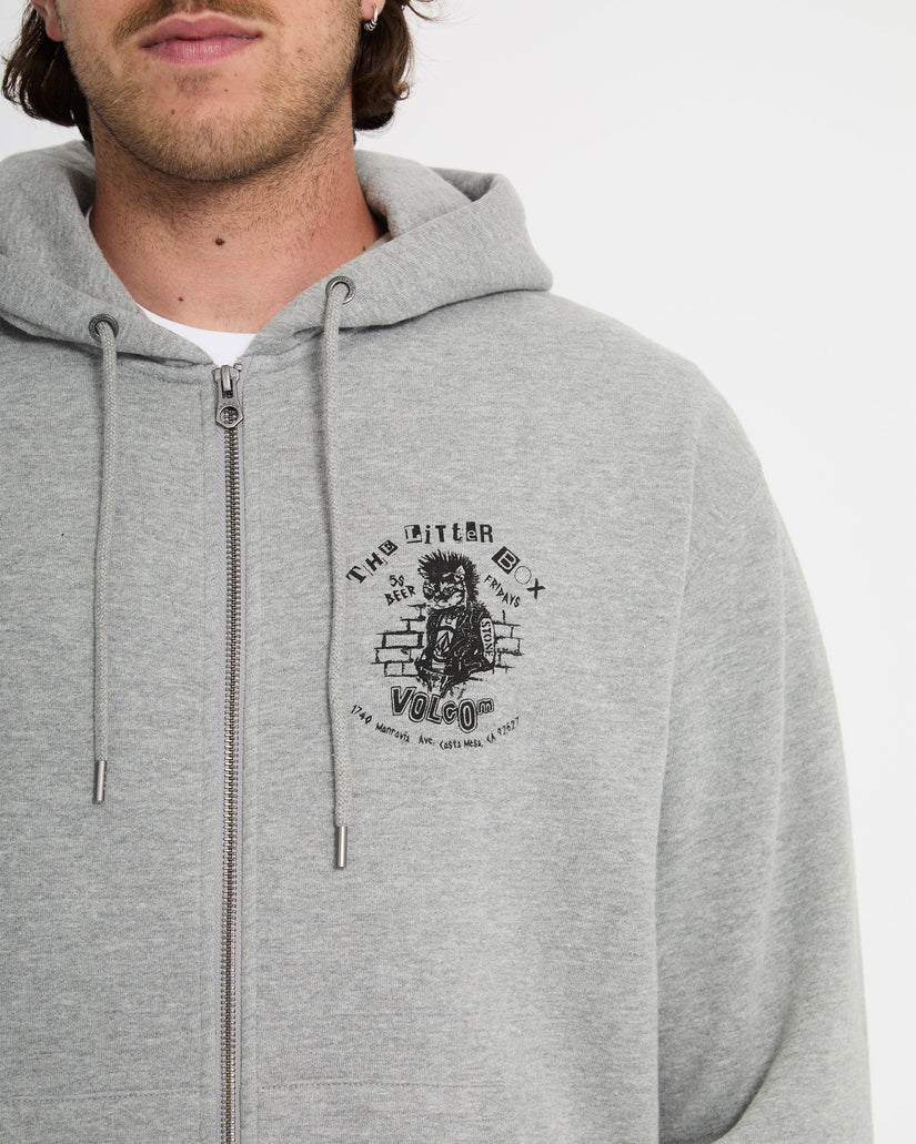 Catastrophy Zip Hoodie - Heather Grey