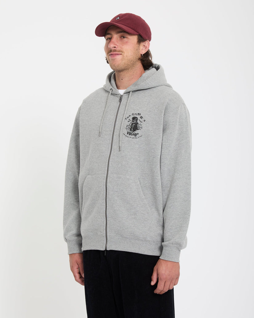 Catastrophy Zip Hoodie - Heather Grey