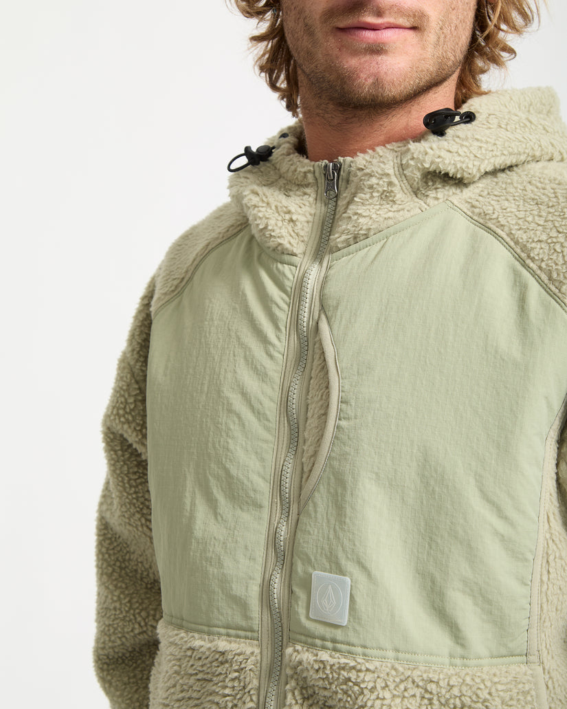 Nomaa Sherpa Kapuzenjacke - Green Tea