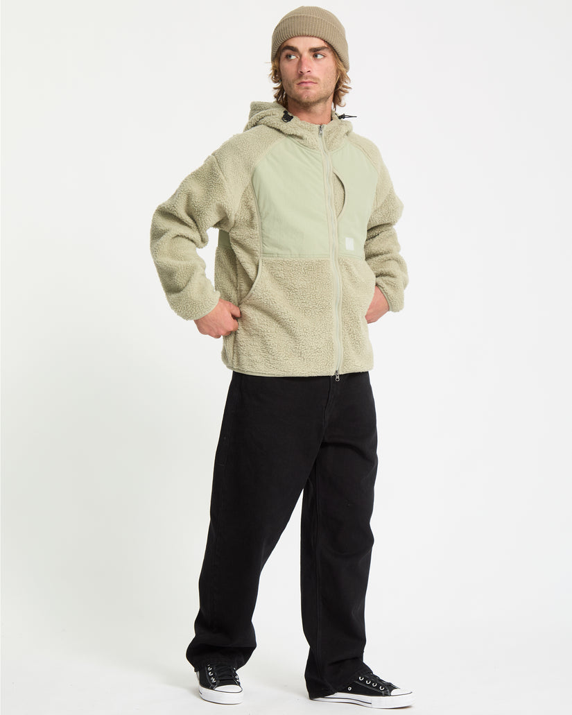 Nomaa Sherpa Kapuzenjacke - Green Tea
