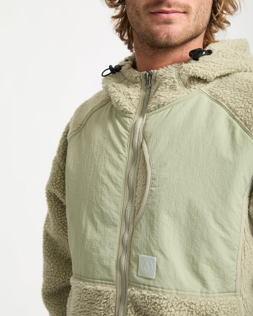 Nomaa Sherpa Kapuzenjacke - Green Tea
