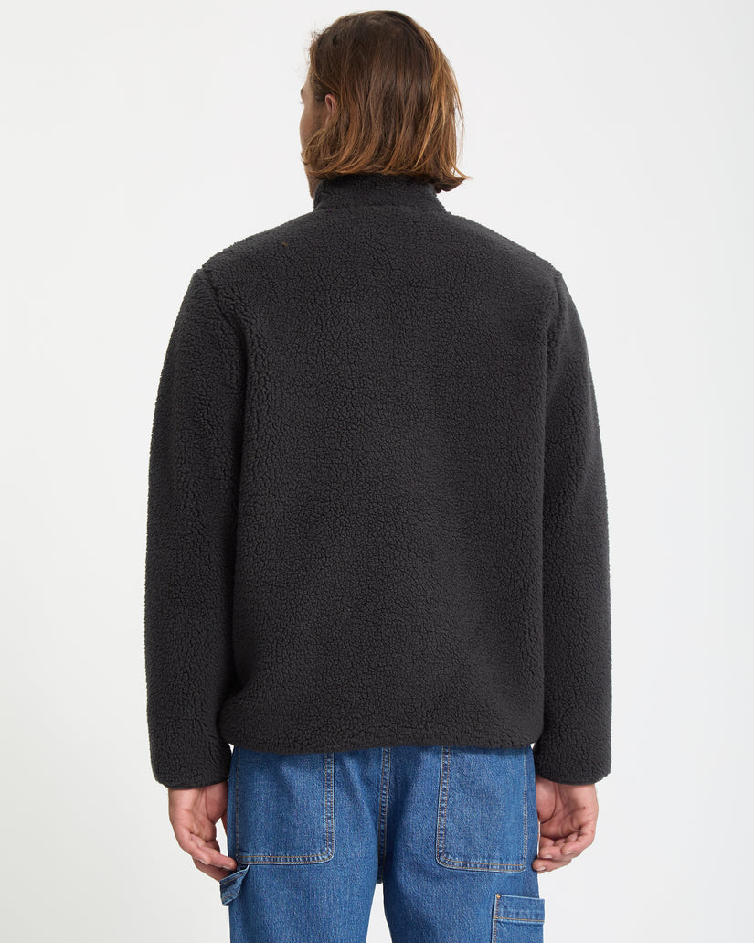 Storm Stone Zip Sherpa Jacke - Asphalt Black