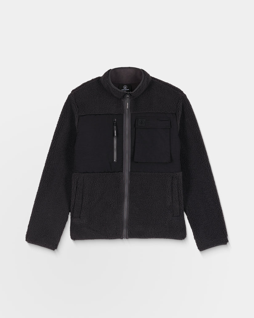 Storm Stone Zip Sherpa Jacke - Asphalt Black