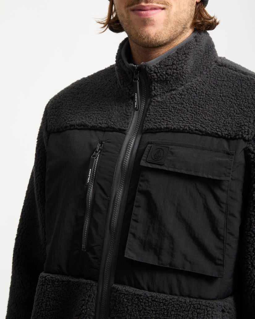 Storm Stone Zip Sherpa Jacke - Asphalt Black