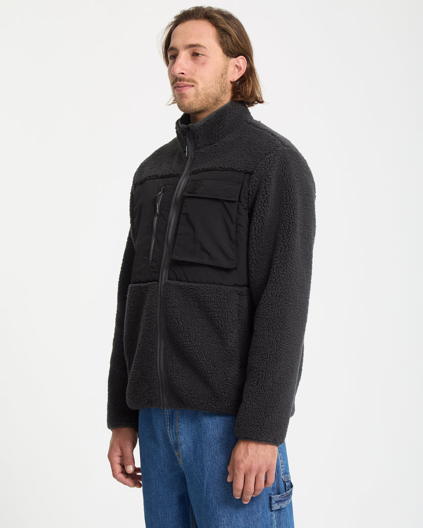 Storm Stone Zip Sherpa Jacke - Asphalt Black