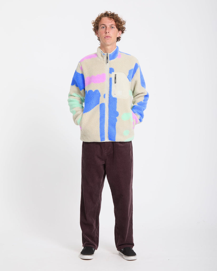 Carrau Fuzzar Zip Sherpa Jacke - Multi