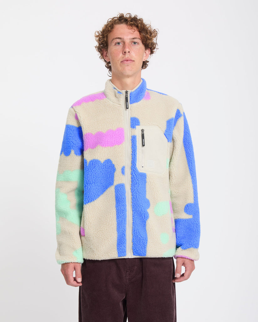 Carrau Fuzzar Zip Sherpa Jacke - Multi