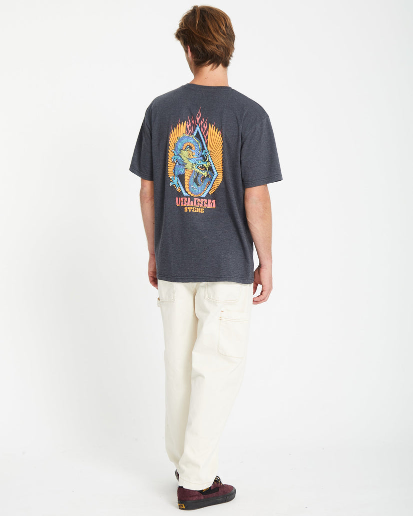 Draggin Stone T-shirt - HEATHER BLACK