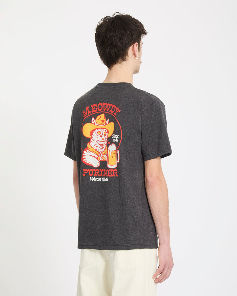 Meowdy T-Shirt - Heather Black