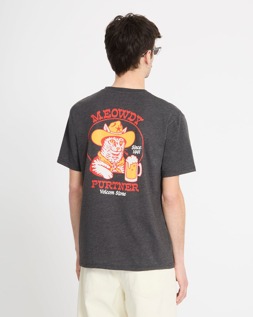 Meowdy T-Shirt - Heather Black