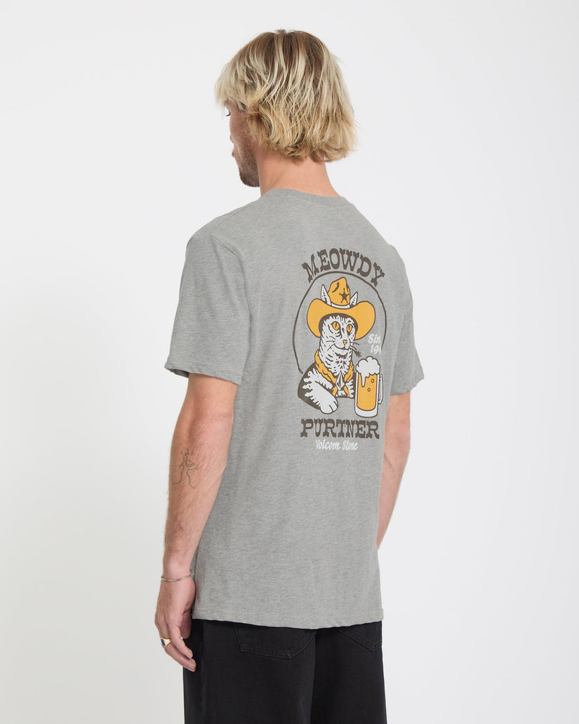 Meowdy T-Shirt - Heather Grey