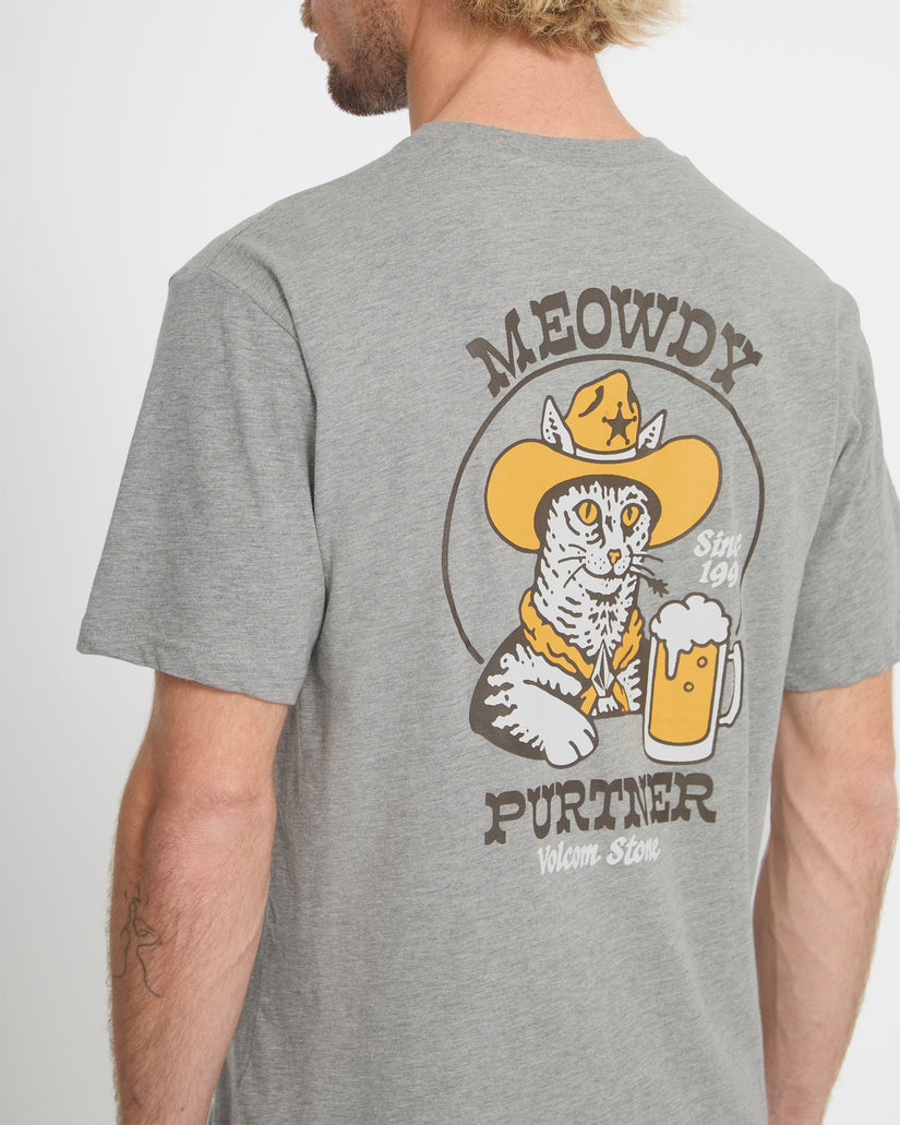 Meowdy T-Shirt - Heather Grey