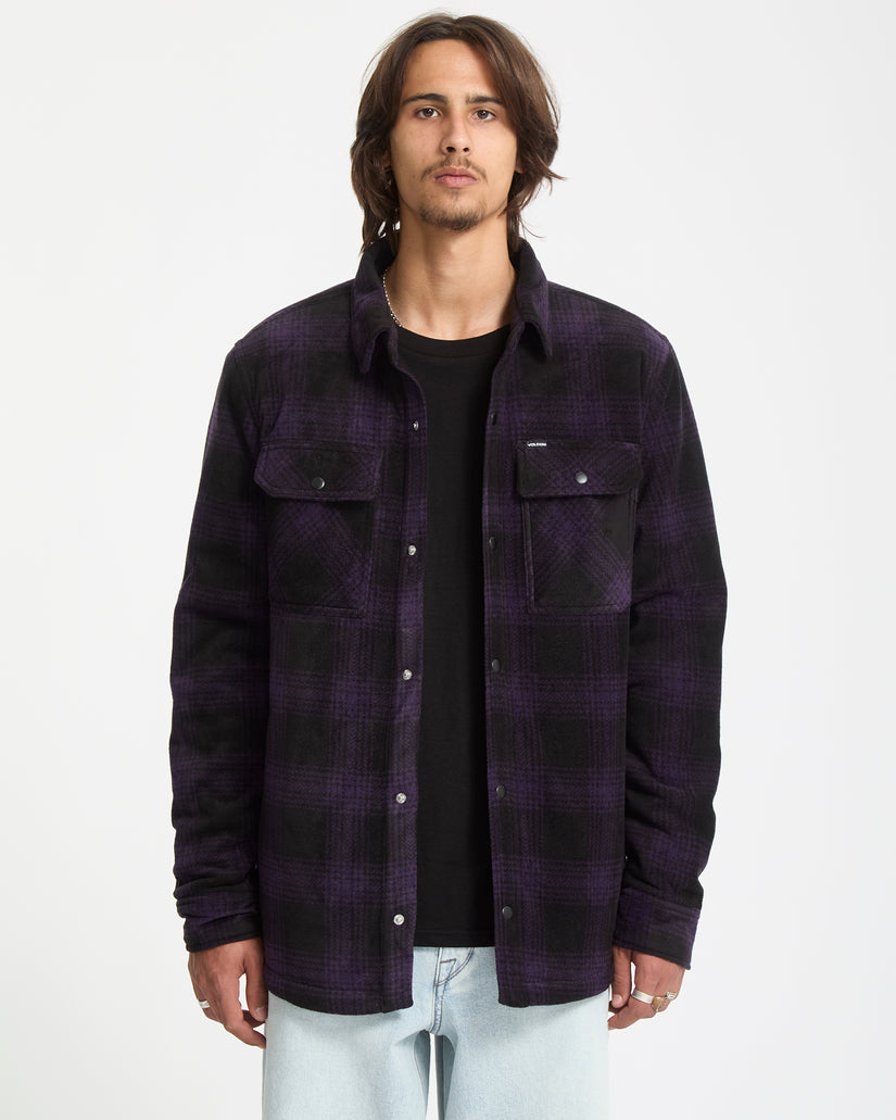 Bowered Hemdjacke - Dark Purple