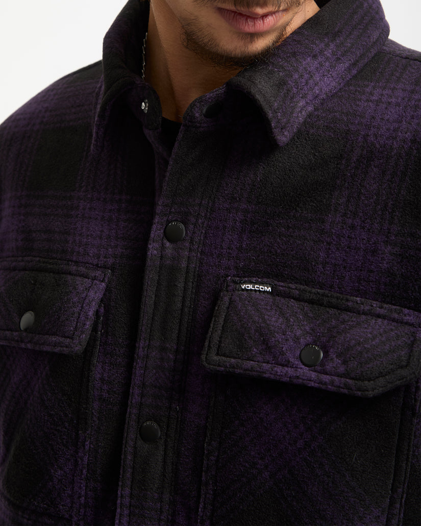Bowered Hemdjacke - Dark Purple