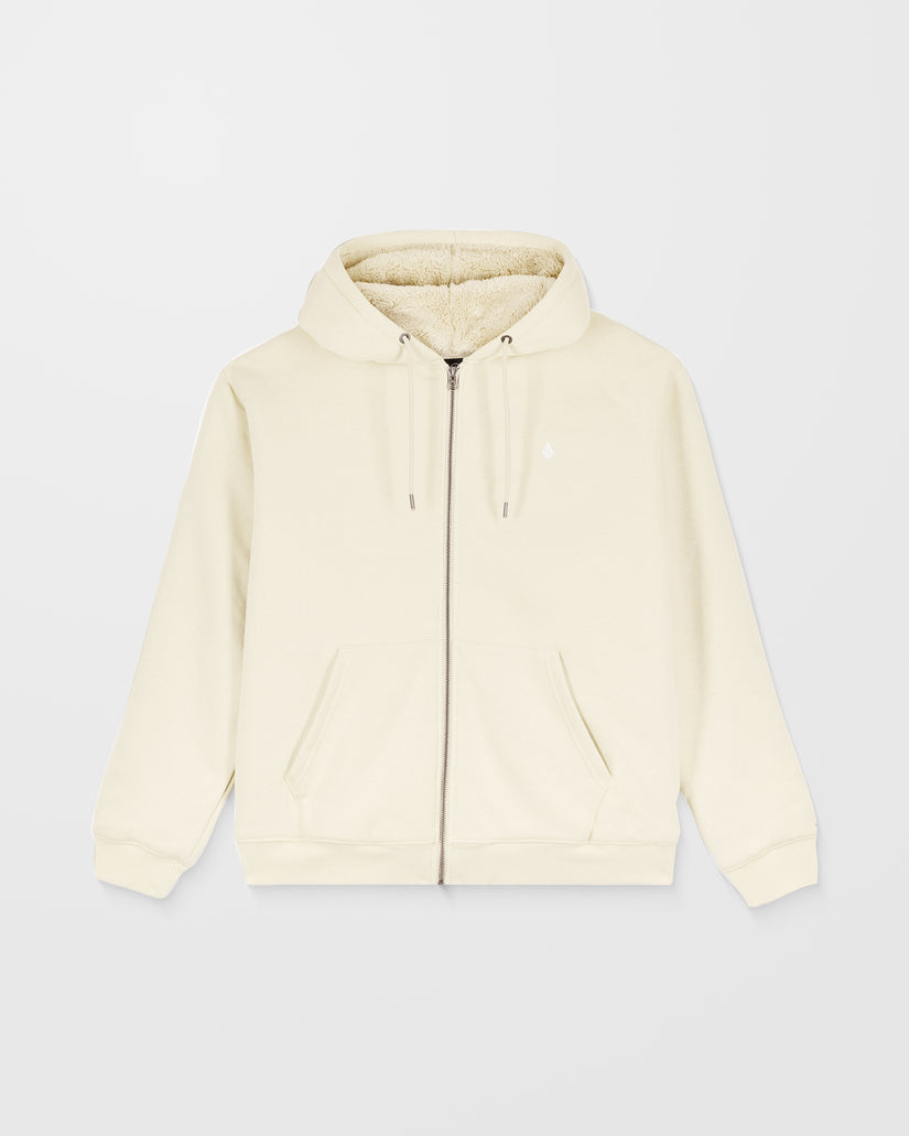 Single Stone Gefütterter Zip Hoodie - Light Beige