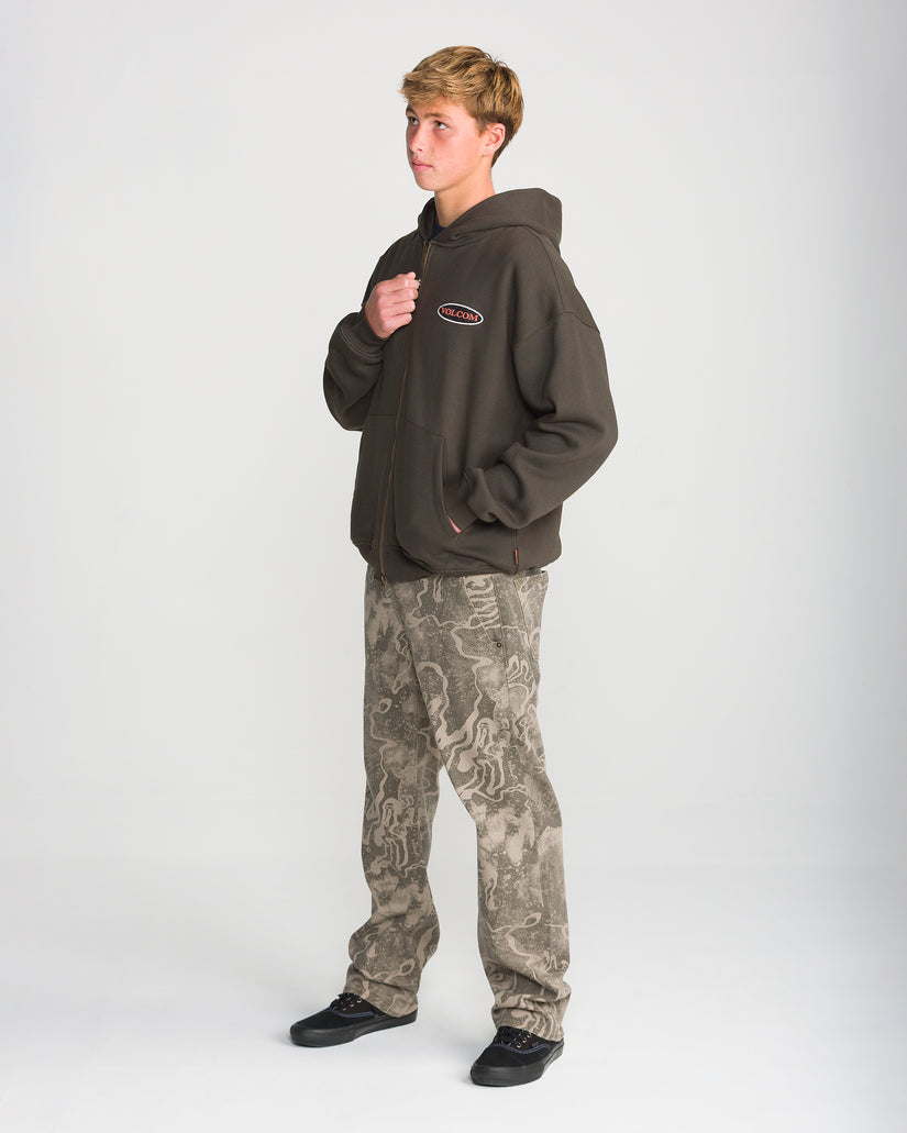 Driggs Zip Up Hoodie - Rinsed Black