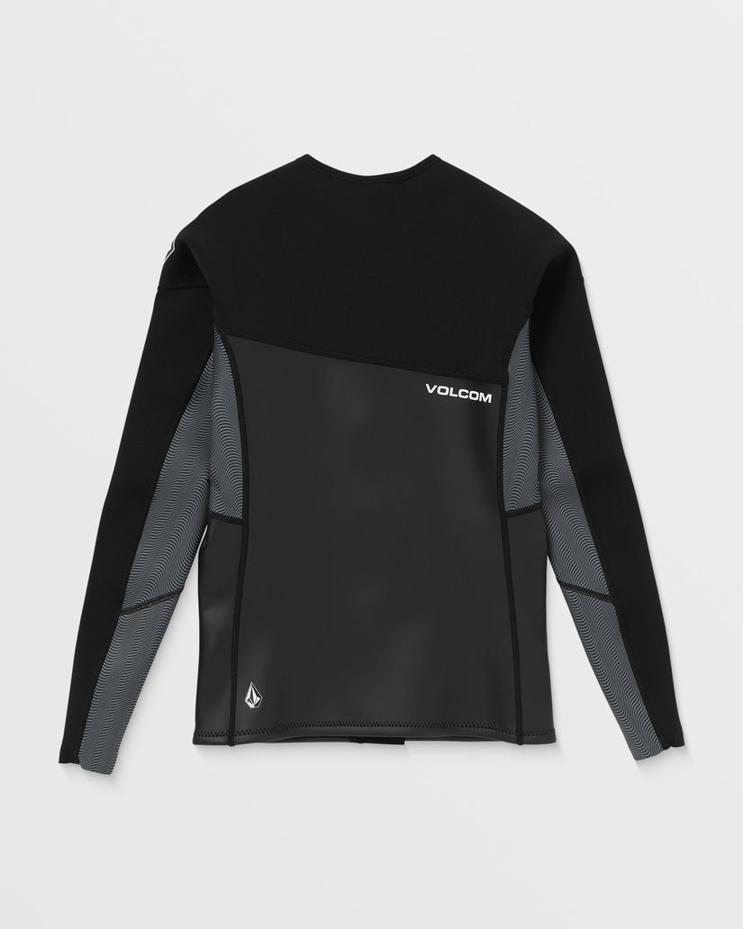 1.5Mm Front Zip Neoprene Jacke - BLACK