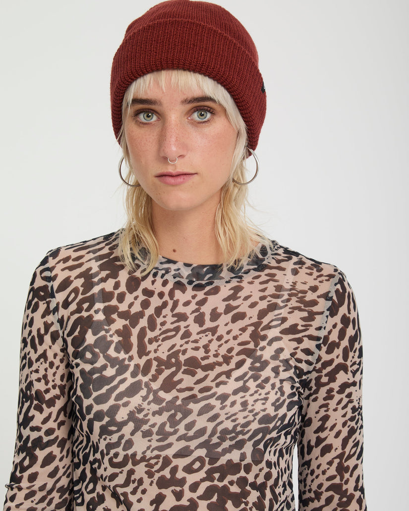 Tigardi Mesh-Top - Animal Print