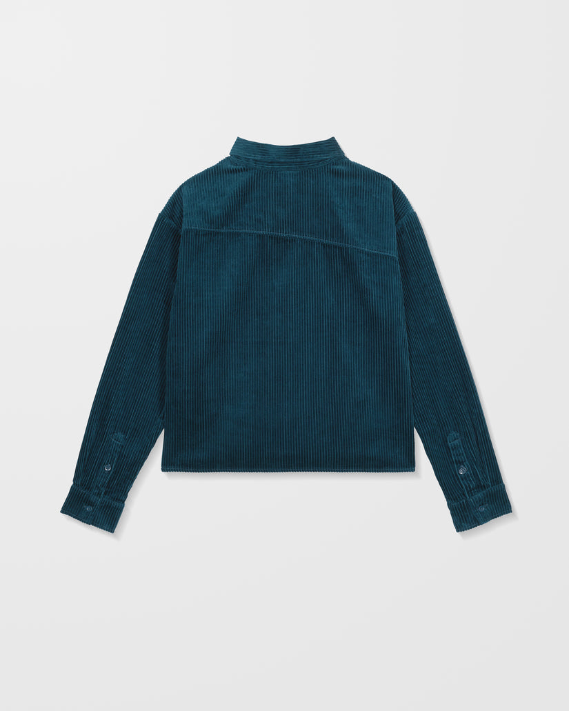 Weellow Cord-Hemd - Emerald Green