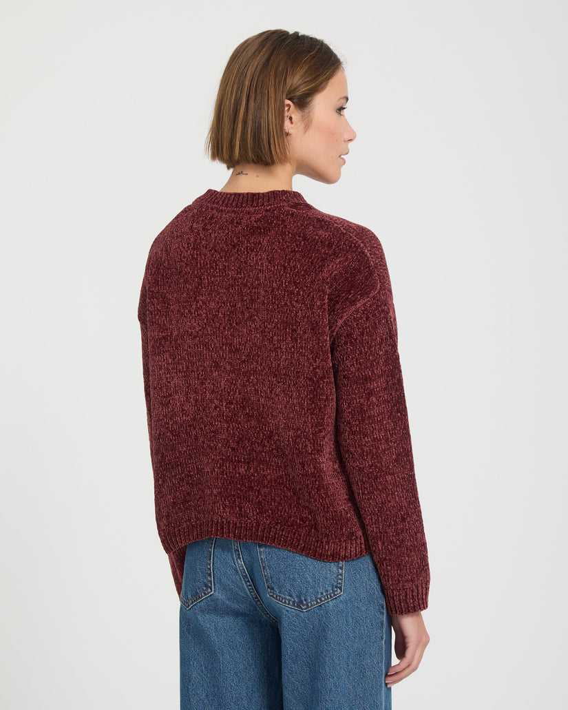 Bubble Tease Pullover - Brick