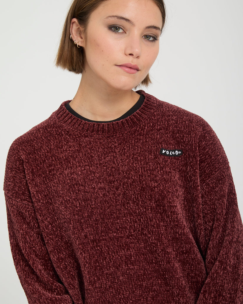 Bubble Tease Pullover - Brick