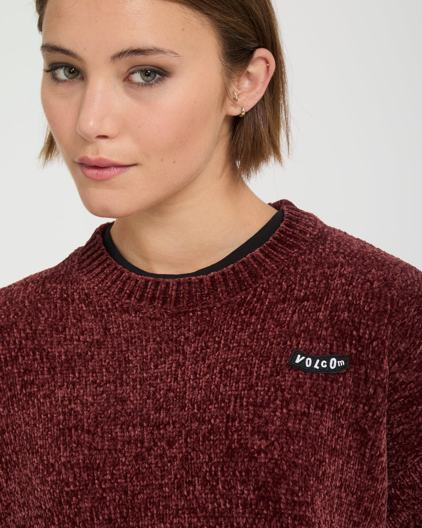Bubble Tease Pullover - Brick