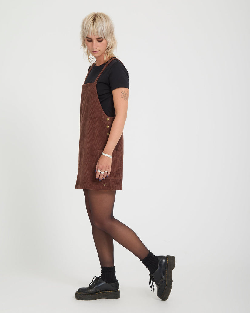 Power Cordkleid - Tobacco Brown