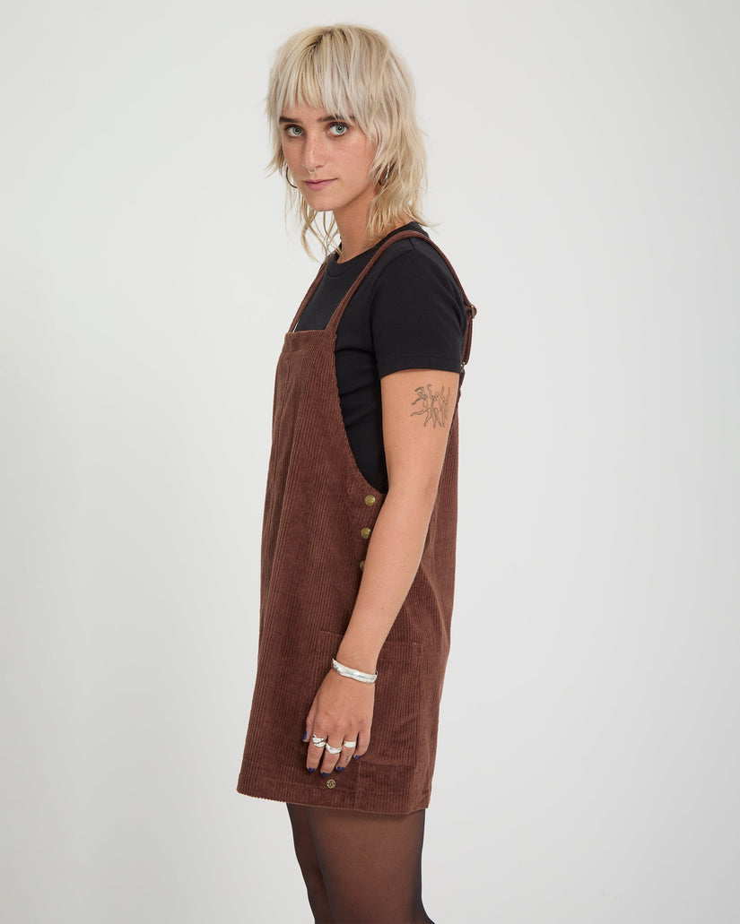 Power Cordkleid - Tobacco Brown