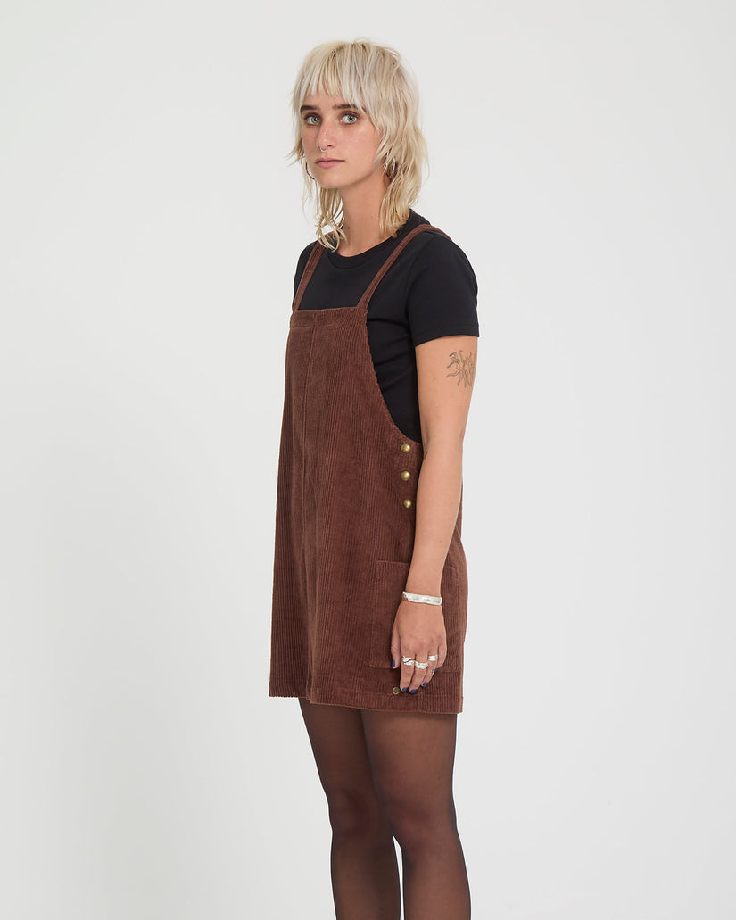 Power Cordkleid - Tobacco Brown