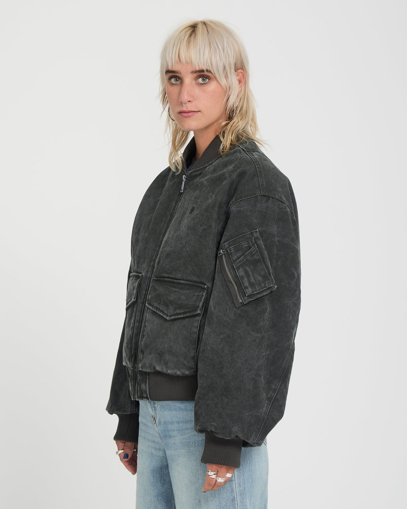 Workestra Bomberjacke - Rinsed Black