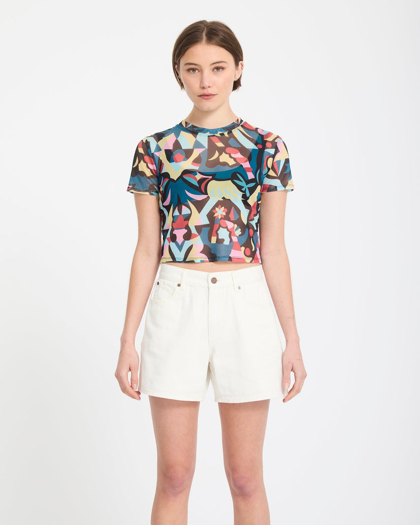 Stoned Boyfriend-Shorts - Vintage White