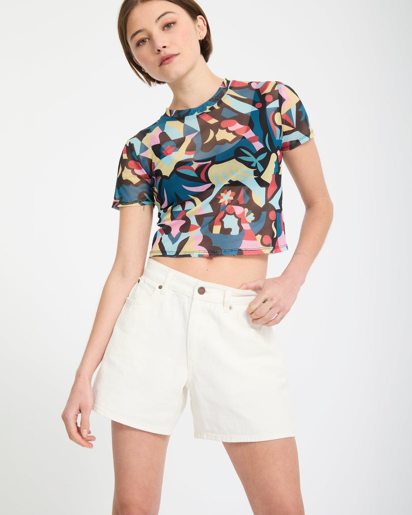 Stoned Boyfriend-Shorts - Vintage White