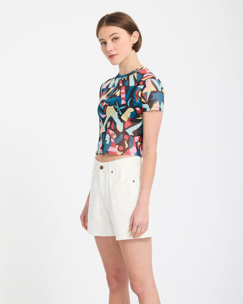Stoned Boyfriend-Shorts - Vintage White