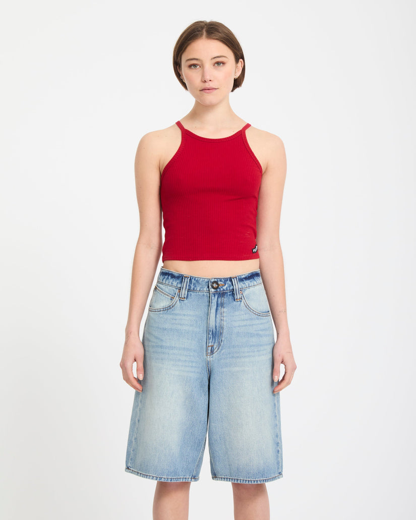 Beeggy Denim-Shorts - Dusty Blue Wash