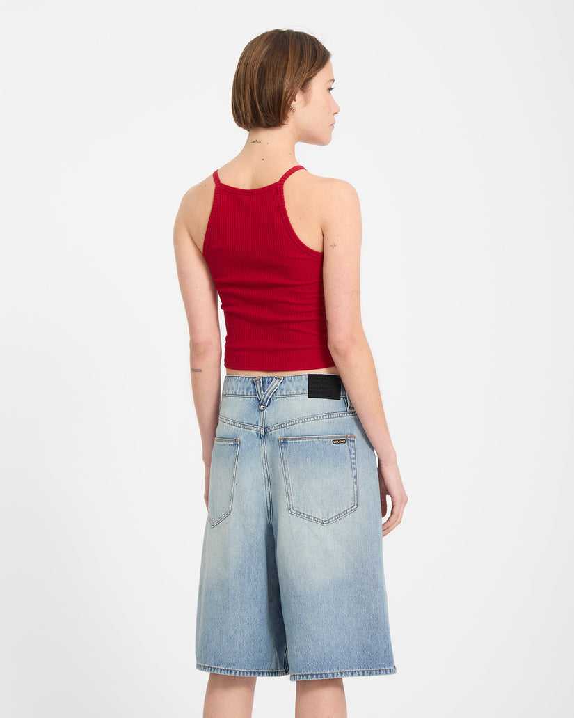 Beeggy Denim-Shorts - Dusty Blue Wash