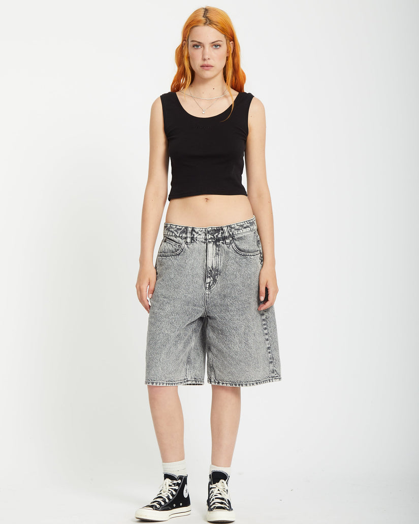 Beeggy Denim Shorts - Grey Vintage