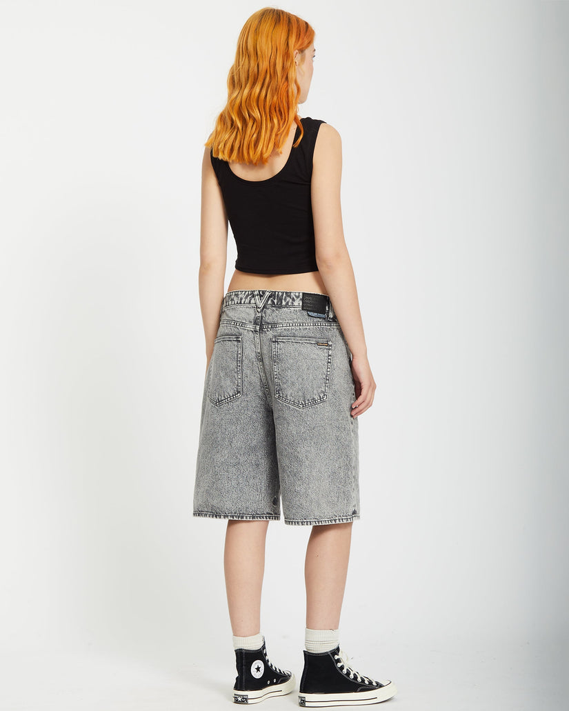 Beeggy Denim Shorts - Grey Vintage