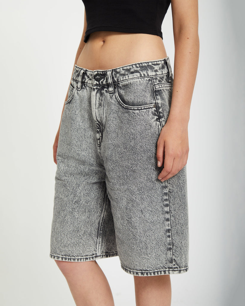 Beeggy Denim Shorts - Grey Vintage