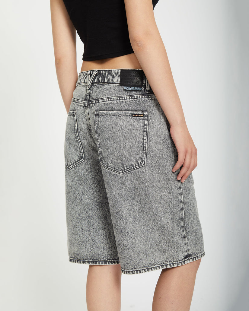 Beeggy Denim Shorts - Grey Vintage