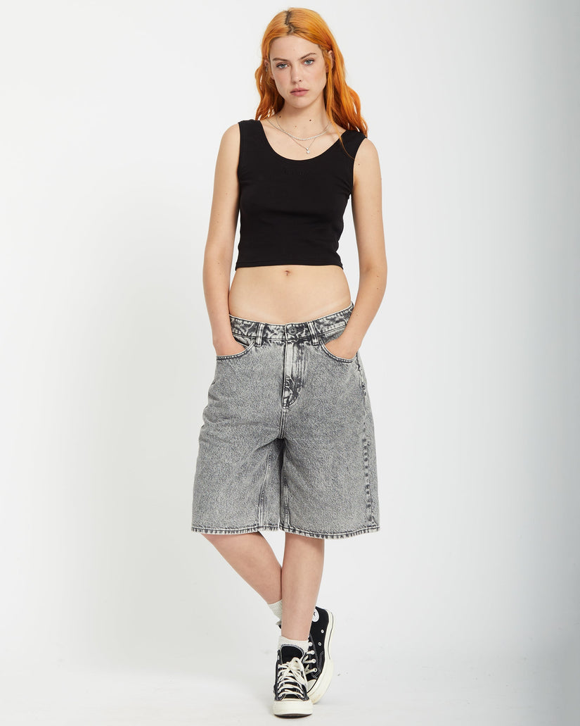 Beeggy Denim Shorts - Grey Vintage