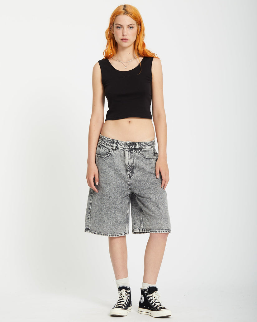 Beeggy Denim Shorts - Grey Vintage