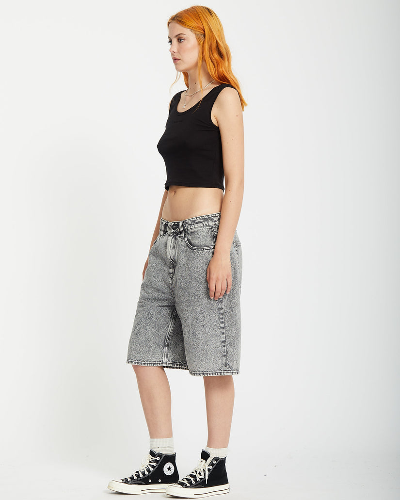 Beeggy Denim Shorts - Grey Vintage
