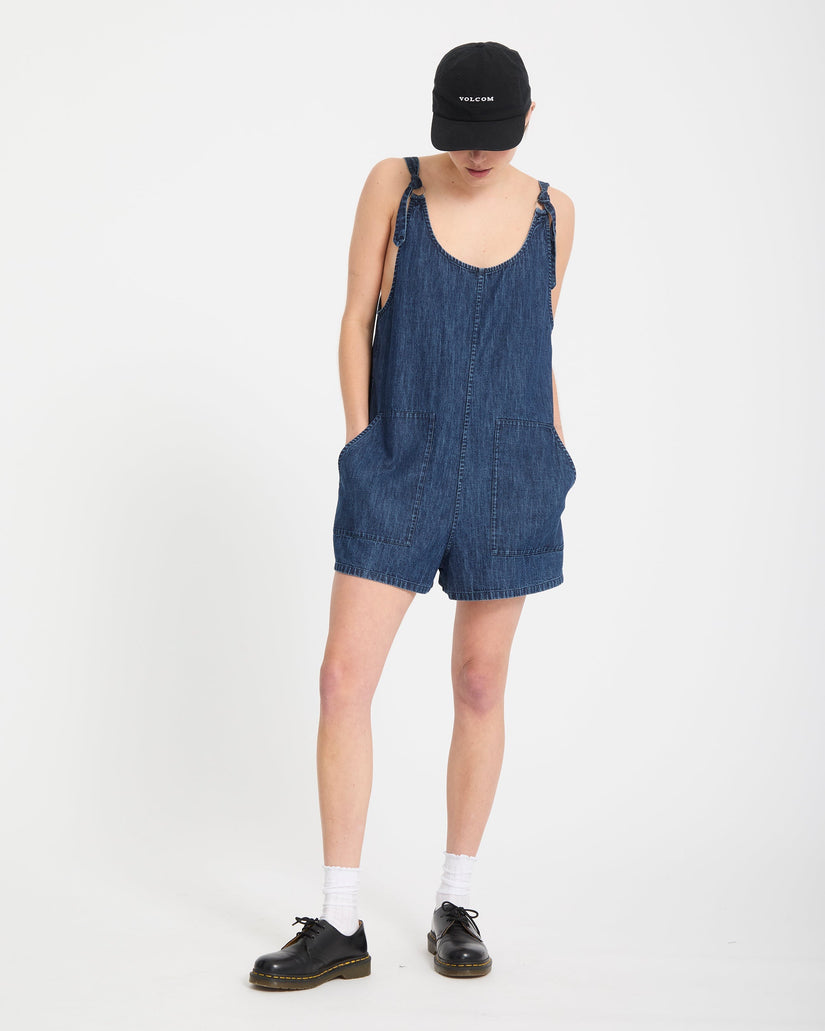 Lived In Kurzer Romper - Deja Blue