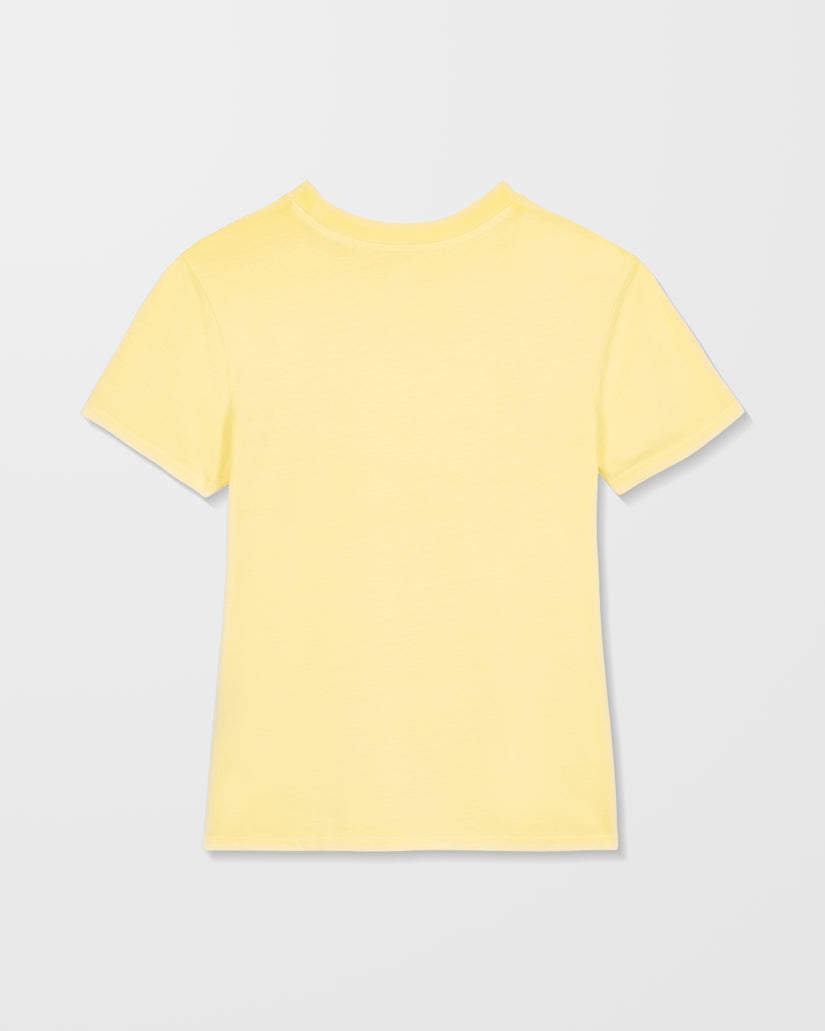 Solid Stone Besticktes T-Shirt - Dawn Yellow