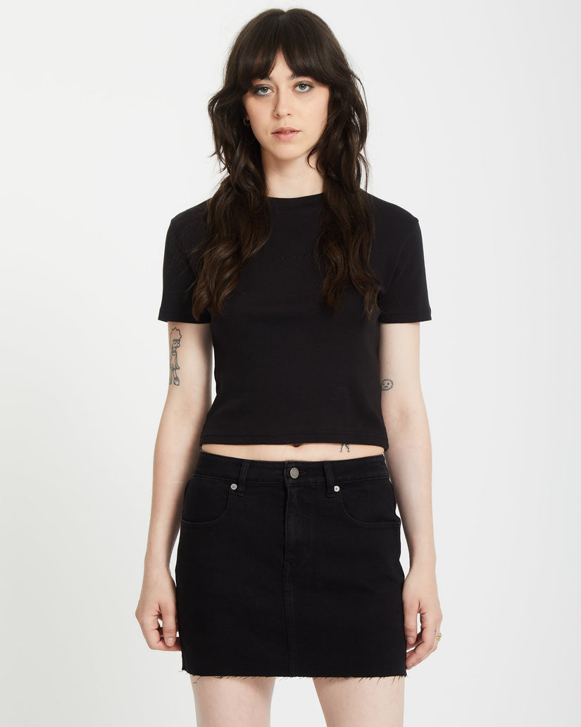 Volcomstone Tight Crop-Top - Black