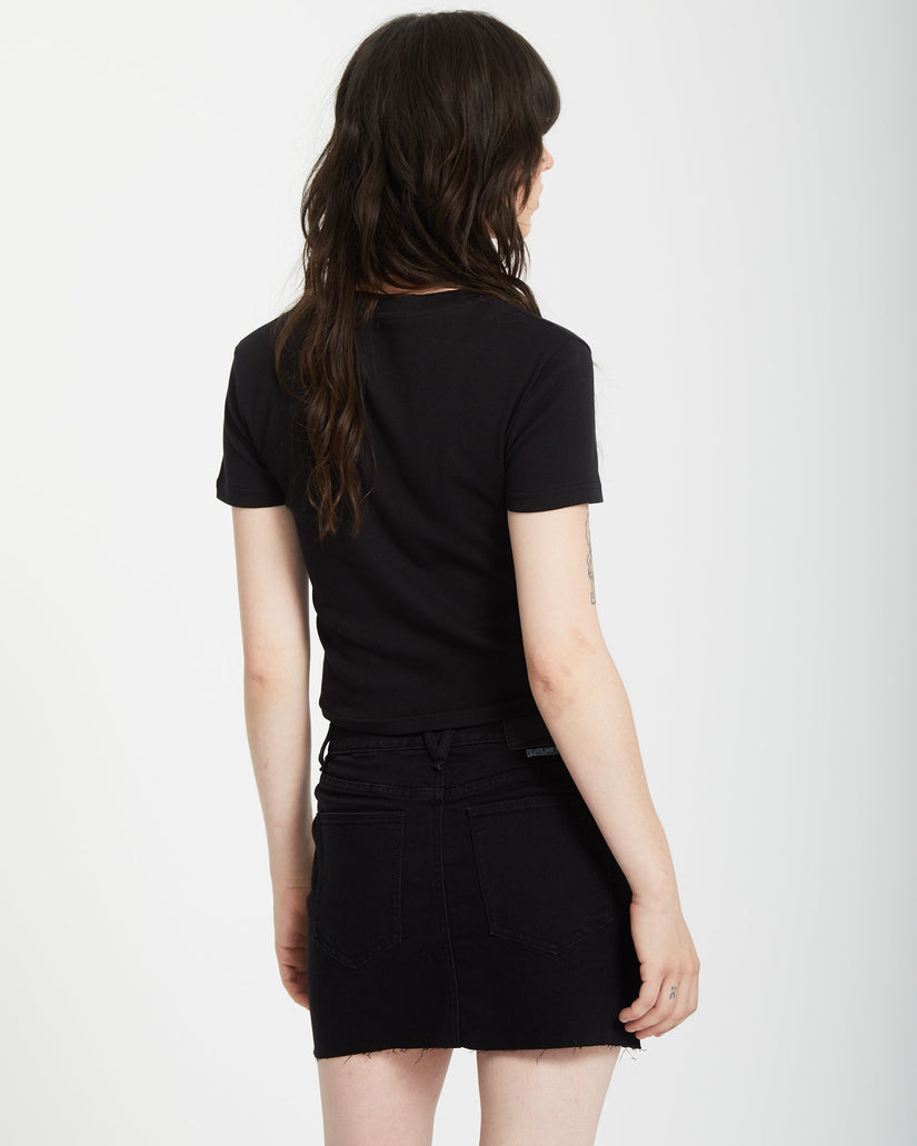 Volcomstone Tight Crop-Top - Black