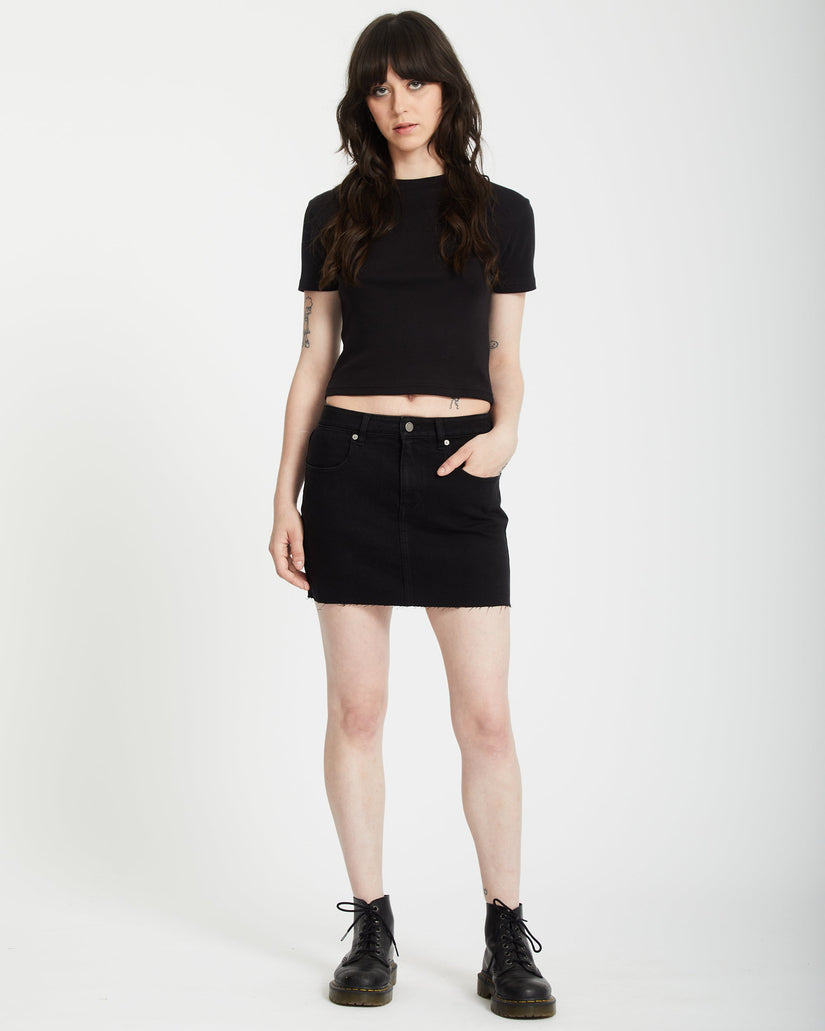 Volcomstone Tight Crop-Top - Black